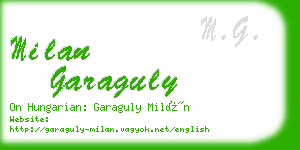 milan garaguly business card